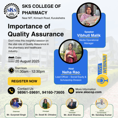 π LIVE WEBINAR on βImportance of Quality Assuranceβ in the Pharmacy & Healthcare Industry! π LIVE WEBINAR on βImportance of Quality Assuranceβ in the Pharmacy & Healthcare Industry!